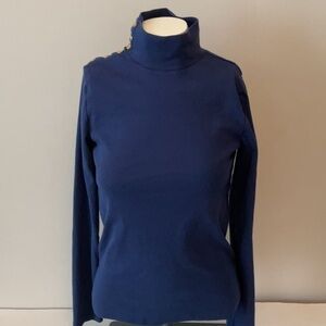 J. Crew Buttoned Neck Turtle Neck